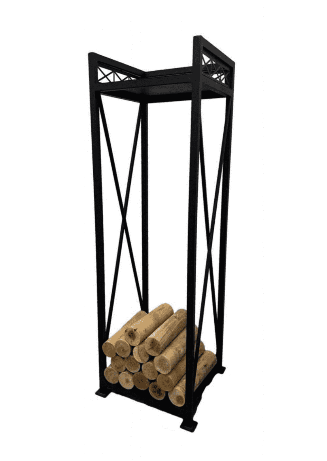 Дровница стеллаж для дров  щепок металлический лофт для бани, камина, печи "Safamaster 740"
