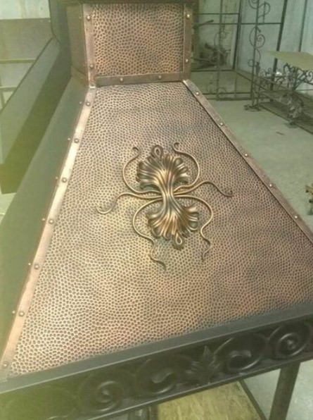 Вытяжной зонт для мангалов, барбекю, печей(вытяжка для печи, мангала) узкая с вензелем