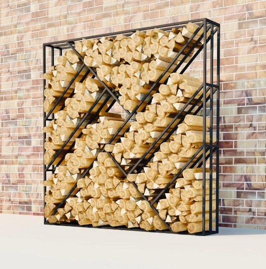 Дровница уличная для дачи из металла  лофт «SafaMaster 49»