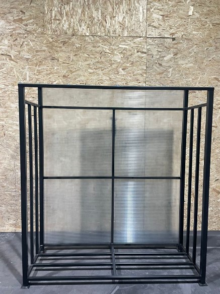 Дровник уличный лофт из металла крышей из поликарбоната для дачи, дома «Safamaster 83-1»