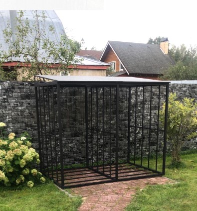 Дровник уличный большой из металла с металлической крышей лофт «Safamaster 69-2»