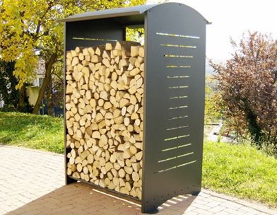 Дровник уличный из металла с металлической крышей для дачи и дома «SafaMaster 96»