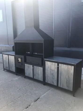 Модульная летняя улчная кухня для дачи и дома  с мангальный зоной