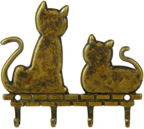 Аксессуар для ванной, прихожей: крючок "2 кота" 131922