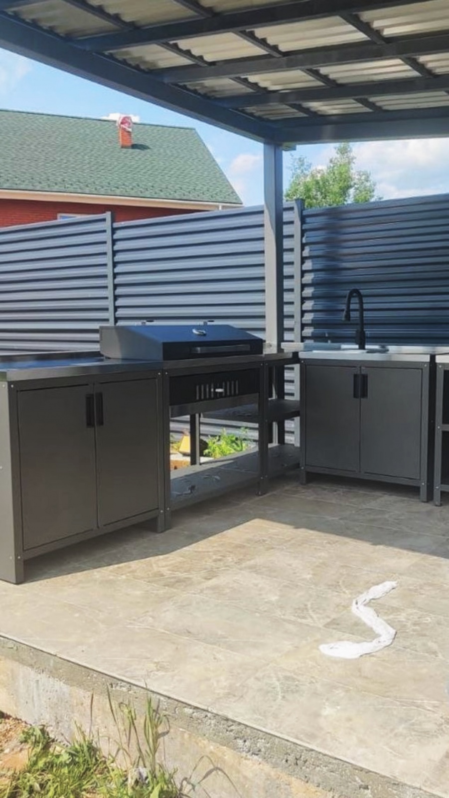 Модульная летняя кухня, уличная кухня из металла Patio