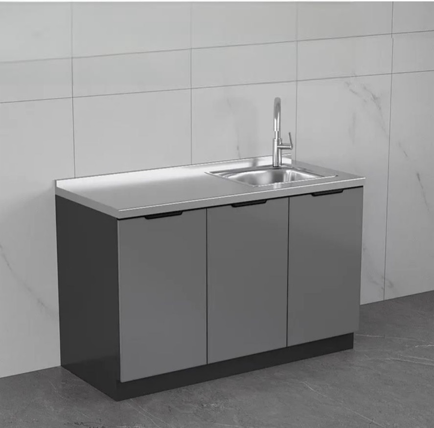 Стол-тумба с мойкой  для хранения и приготовления пищи 