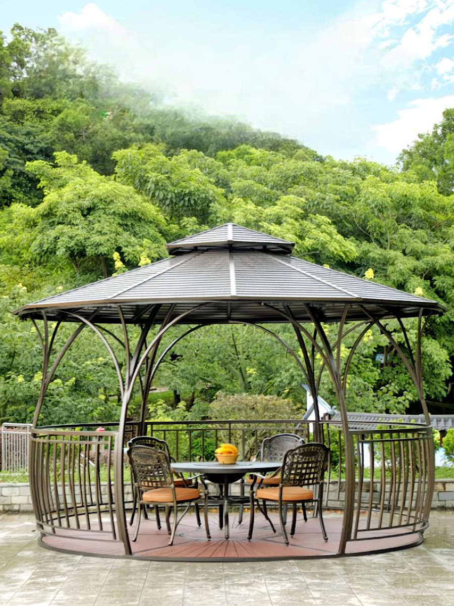 Беседка для дома и дачи круглая