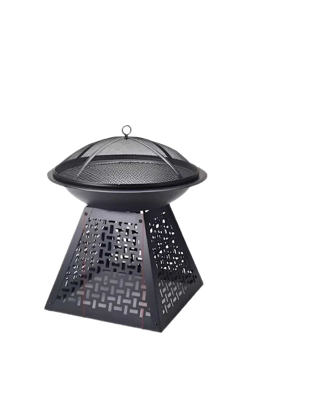 Костровая чаша с угольным очагом, решеткой и крюком