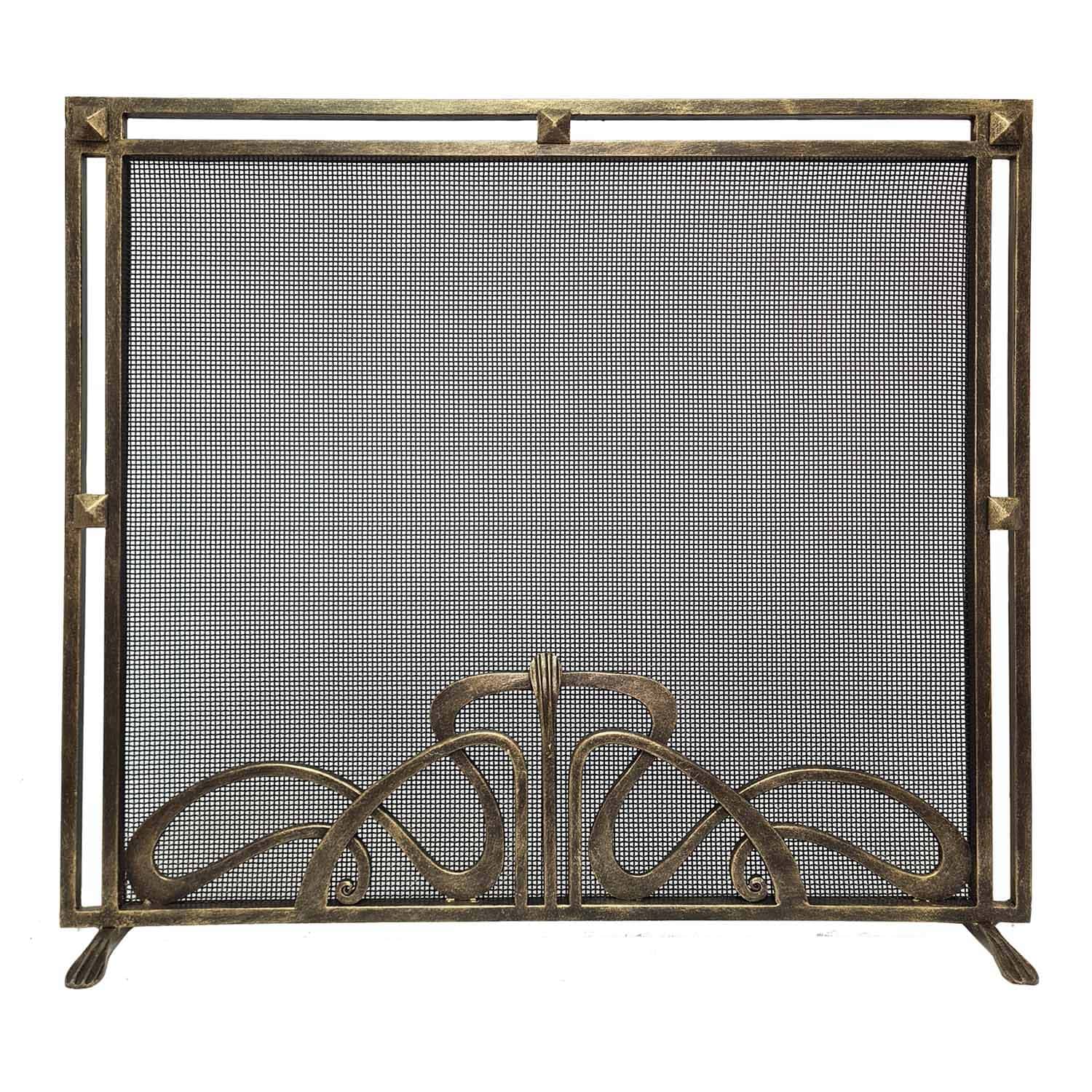 Экран кованый декоративный для камина защитный SafaMaster 6059